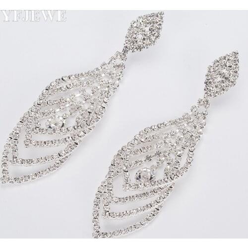 Fashion Earrings Wedding Crystal Type of Womens Exaggerated leaves Women Jewelry Drop Earrings Luxurious Crystal Earrings E393