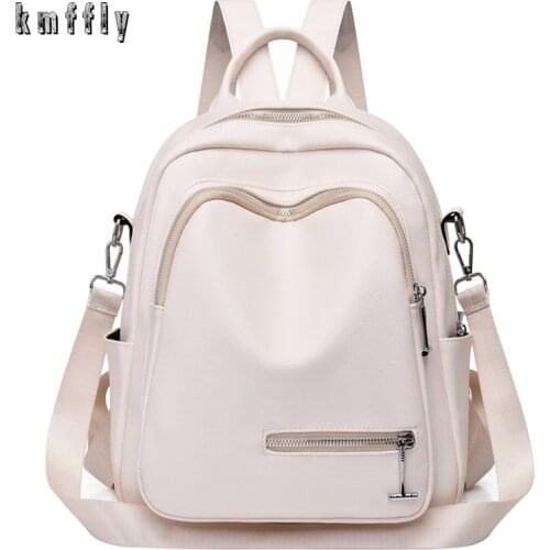 Back Pack 2021 Women PU Leather Backpacks Female Bagpack Ladies Travel Backpack Mochilas School Bags for Teenage Girls Sac A Dos