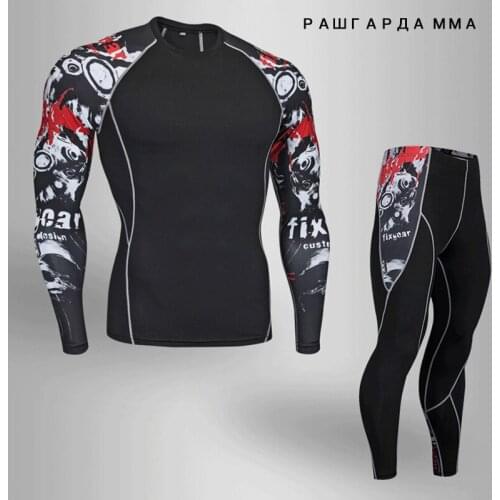 Winter Thermal Mens Underwear T-shirts Leggings Men Clothing Thermal Underwear Rashgard Male Compression Tracksuit Men Brands