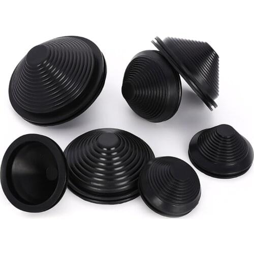 1/2/5/10pcs 12mm-130mm Black Tapered Blanking Grommets Rubber Sleeved Gaskets Cable Wiring Seal Protect Bush Dust Plug