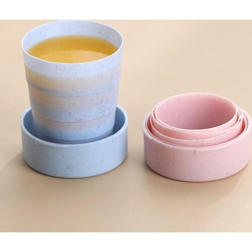 1pcs Small Mini Telescopic Portable Silicone Folding Cup With Cover Outdoor Coffee Cups Children Travel Drink Water Copa tool