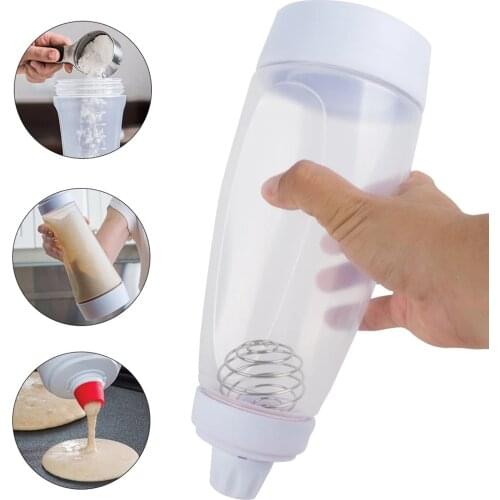1000ml Hand Batter Dispenser Batter Mixer Bottle Cupcake Tools Pancake Crepe Batter Dispenser Kitchen Gadget Sets Accessories