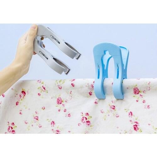 2/4 pcs Windproof quilt with large clips, plastic clothes drying clips, household strong clothespins, clothespins are clipped