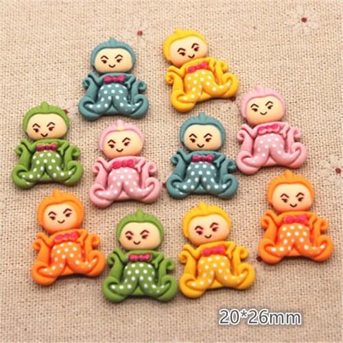 20pcs 20*26mm Mix Colors Cute Resin cartoon Octopus Flatback Cabochons Miniature Art DIY Hair Clip Decoration