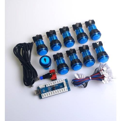 30mm LED Illuminated Push Buttons Parts USB Cable Encoder Board To PC Joystick & Arcade LED Button Raspberry PI Retropie Project