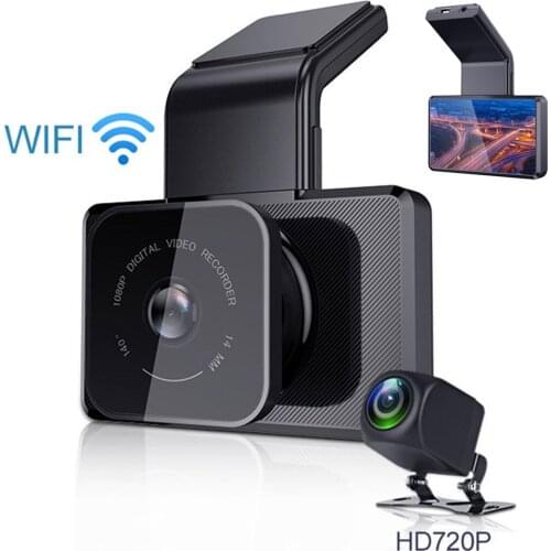 Car Dash Camera Driving Recorder Dual lens 3Inch IPS Sreen GPS Track WIFI Night Vision Car DVR Camera 1080P APP live view