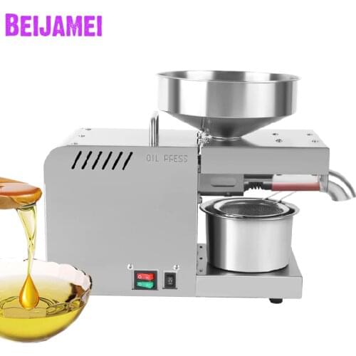 BEIJAMEI Automatic Cold Oil Press Machine Electric Sesame Peanuts Oil Presser Home Hemp Flax Seeds Oil Extraction