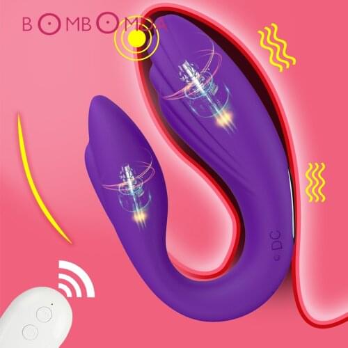 Wireless Vibrator Adult Toys For Couples USB Rechargeable G Spot U Silicone Stimulator Dildo Double Vibrators Sex Toy For Woman