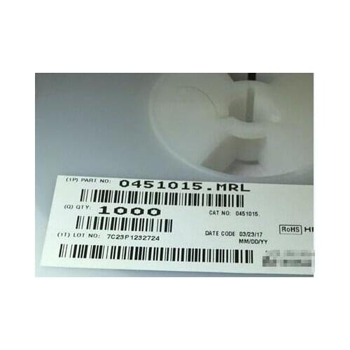 Frees Shipping 20pcs Fast Acting SMD Fuse 1808/2410 15A 65V fast fusing 0451015.MRL gold feet