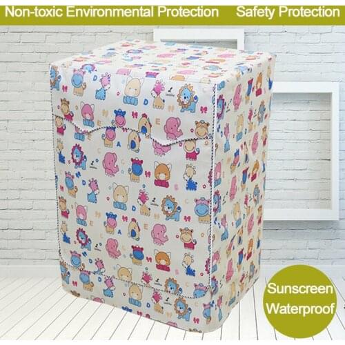 Animal Printing Washing Machine Cover Dust Cover for Roller Washing Machine and Small Appliance Washes 4 Sizes