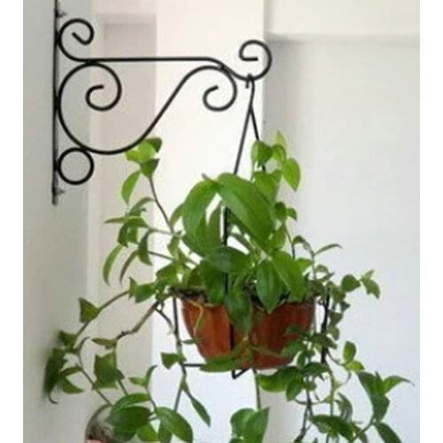 Flower Shelf Flower Pot Rack Plant Home Decor Black Durable Create Hanging Rope Wall Mounted Floating Shelves Plant Flower Pot