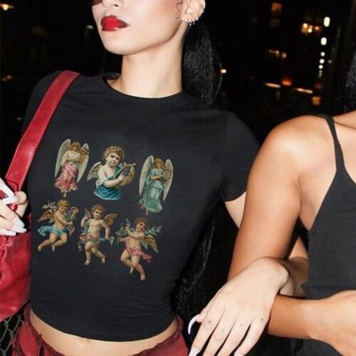 Женские укороченные футболки CZCCWD China At AliExpress