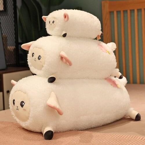 28/40/55cm Cartoon Sheep Plush Toys Creative Animal Sheep Plush Long Sleep Pillow Nice Gift for Children Kids