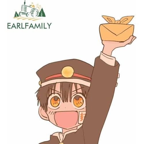 EARLFAMILY 13cm x 10.4cm For Toilet Bound Hanako Kun Car Door Stickers Car Accessories Decal Funny Graffiti Decoration