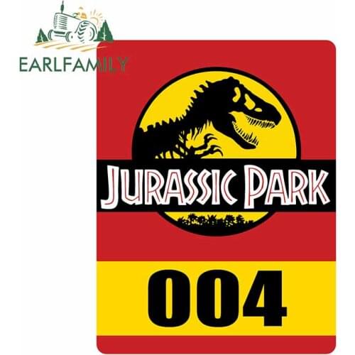EARLFAMILY 13cm x 12.9cm for Jurassic Park 004 DIY Motorcycle Car Stickers Waterproof 3D Custom Printing Creative Camper Decal