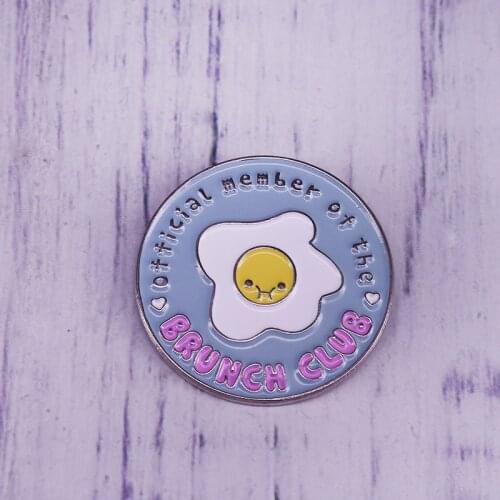 Brunch Club Membership Pin Fried Egg enamel pin