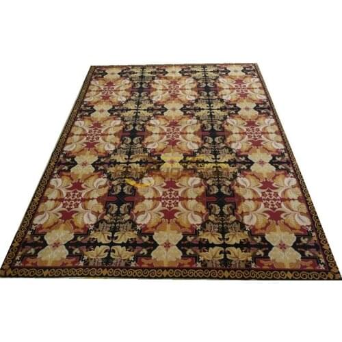 Needlepoint carpet rugs and carpets for home living room handwoven wool carpets wool large carpet flower rug