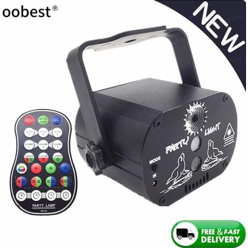 Mini RGB Disco Light DJ LED Laser Stage Projector Red Blue Green Lamp USB Rechargeable Wedding Christmas Birthday Party DJ Lamp