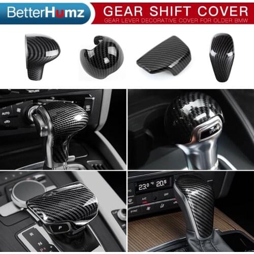Auto Accessories carbon fiber Gear Shift Cover Decoration Sticker Protector For Audi A3 A4 A5 A6 A7 Q5 Q7 S3 S6 S7 Car Styling