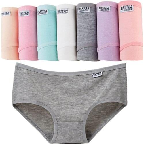 7 Pcs Underwear Women Plus Size Panties Girl Briefs Sexy Lingeries Calcinha Cotton Shorts Underpants Solid Panty Cueca Intimates