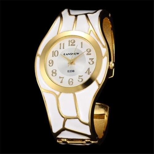 Women New Stytle 18K Gold Luxury Brand Analog Round Dial Bracelet Watches Lady Quartz Clock Saat Mujer Saati Relojes