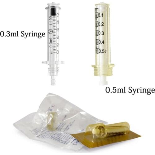0.5 ML Disposable Sterile Ampoule Head Syringe Needle High Pressure For Hyaluron Gun Hyaluronic Pen Lips Injection Anti-Wrinkle
