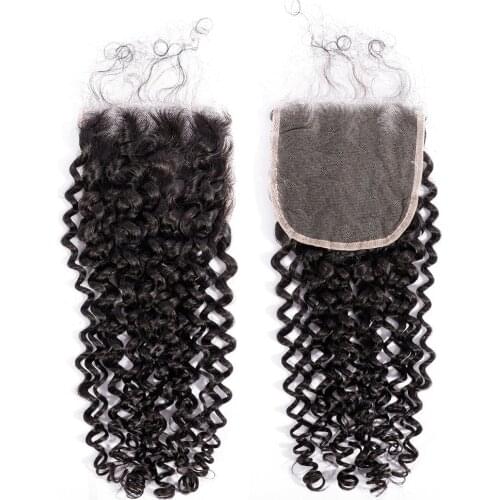 Osolovely Hair Invisible HD Italian Curly 5x5 HD Lace Closure With Baby Hair Remy Human Hair