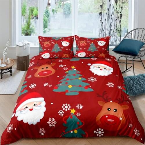 ZEIMON 3D Bedclothes Christmas Santa Claus Digital Print Queen Size Bedding For Boys Duvet Cover Set Home Textile Bedding
