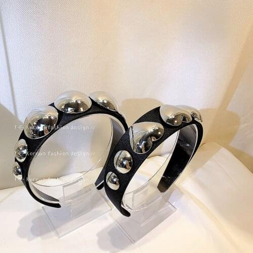 Korea Hand Made Ribbon Circle Crystal Retro Hair Accessories Diamond Hair Band Hair Bows Flower Crown Headbands For Girls 4