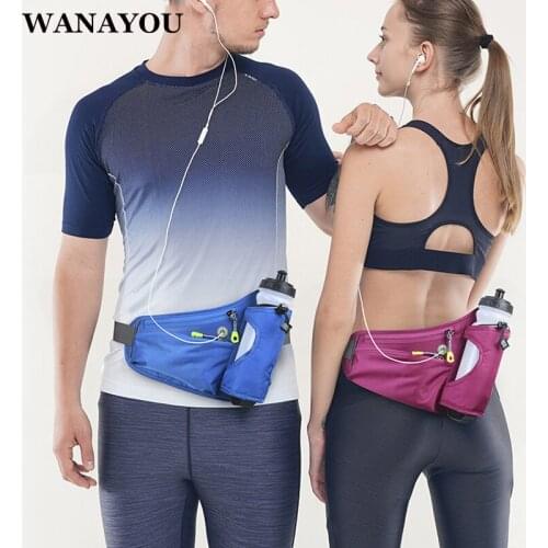 WANAYOU Running Waist Bag,Portable Outdoor Sport Jogging Cycling Hiking Bag,Waterproof Adjustable Anti Theft Pack Sport Belt Bag