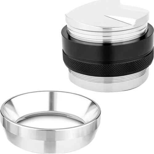 51mm Espresso Tamper & Coffee Distributor and 51mm Dosing Funnel Set,Depth Adjustable,Convenient Tools