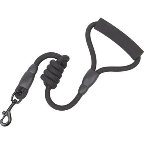 Black Color 0.6/0.8/1.2cm Width 120cm Length Dog Lead Foam Handle Nylon Small Medium Large Dog Pet Leash Lead