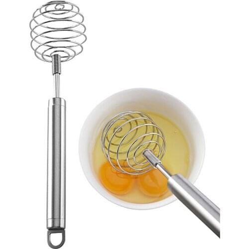 Manual Coil Whisk Stainless Steel Handheld Spring Whisk Egg Beater Mixer Cream Stirrer Eggs Agitator Kitchen Baking Accessories