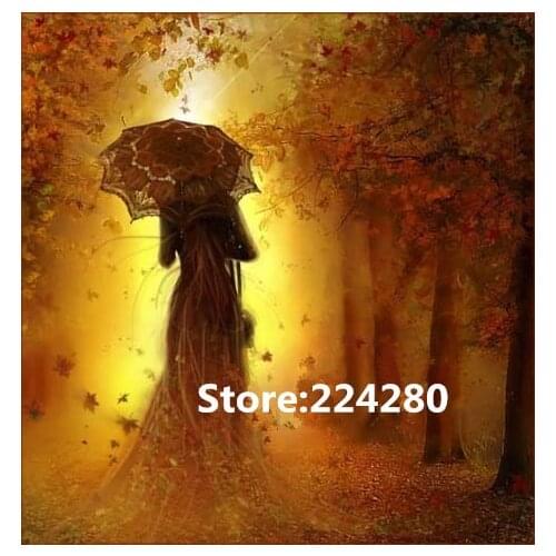 Needlework,for embroidery,DIY Tree under the umbrella of people Cross stitch kits,Art Pattern counted Cross-Stitching decor