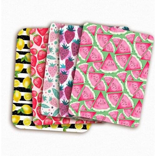 Fruit Print Polyester Cotton Fabric By The Meter Cartoon Cloth Fabric for Dress Sewing Home Textile DIY Crafts Supplies 45*145cm