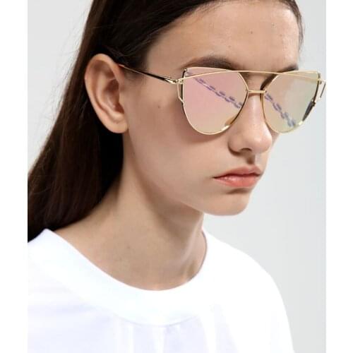 Bohosco Mirror Sunglasses UV400 Fashion Women Retro Glasses Sun Solar Glasses Metal Points Polit Trendy Sun Glasses Eyewear