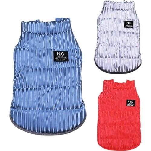 Warm Dog Clothes Windproof Winter Pet Dog Coat For Small Dog Laser Fabric Vest Jacket Cotton Padded Clothing Puppy Outfits