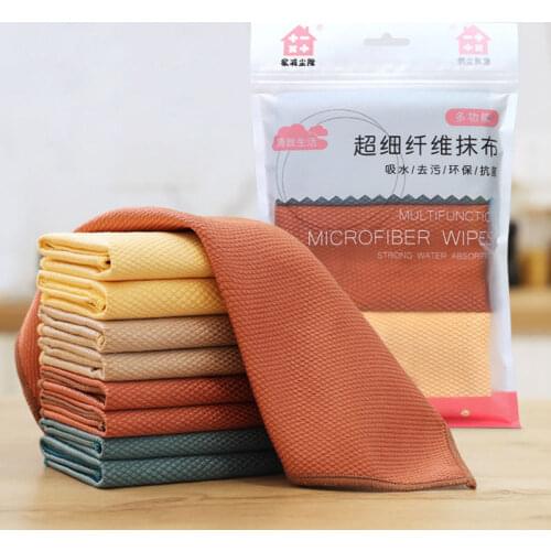 Anti-Grease Wiping Rags Efficient Fish Scale Wipe Cloth Cleaning Cloth Home Washing Dish Cleaning Towel Kitchen Cleaning Tools