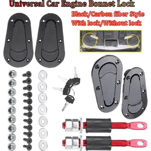 Universal Racing Car Hood Pin Engine Bonnet Latch Lock Kit Refitting with Keys Hood Lock Hood Mount Car Accessories 2 Colors