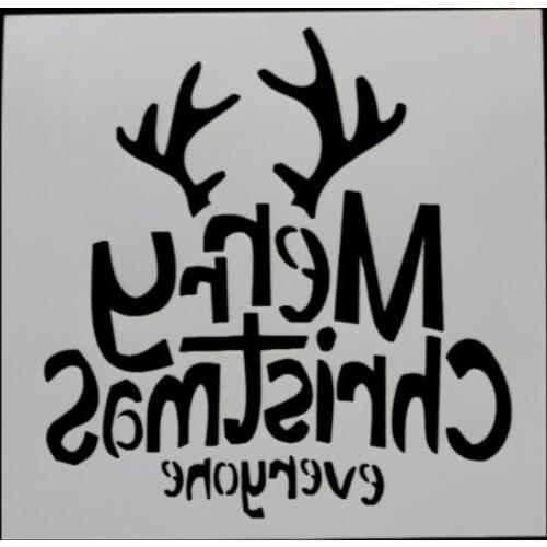 Antlers Letter Stencils DIY Wall Painting Scrapbooking Stamping Album Decorative Embossing Paper Template Stencil