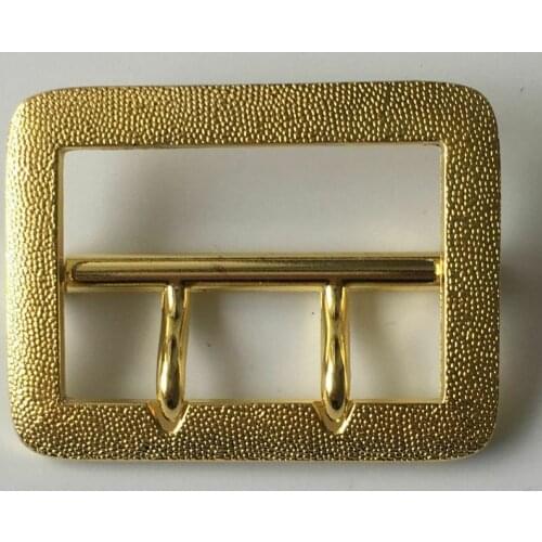 WWII WW2 GERMAN ARMY GENERAL OFFICER DOUBLE CLAW BELT BUCKLE GOLDEN SOLDIER MILITARY