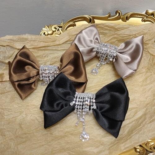 Korea Dongdaemun hairpin diamond luxury bow duckbill clip side clip ins net red retro ladies clip women hair accessories