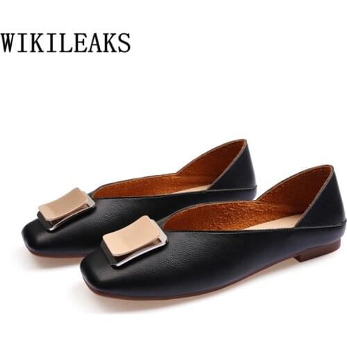 Genuine Leather Shoes Women Espadrilles Flat Shoes Women Fashion Creepers Slip On Loafers Women Luxury Shoes Women Designers