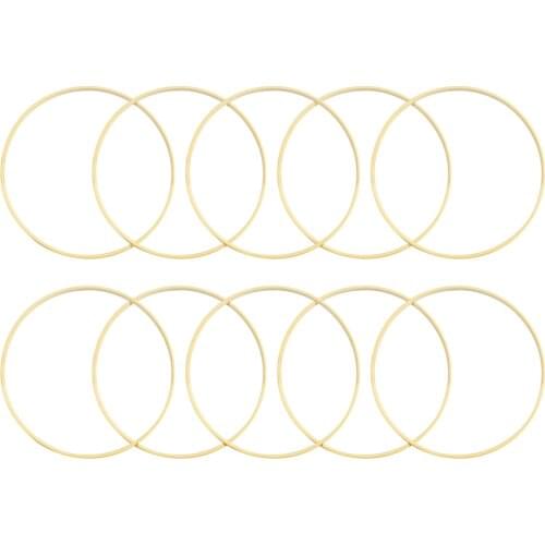 10pcs 15cm Diameter Dream Catcher Ring Round Wooden Bamboo Hoop DIY Craft Tools