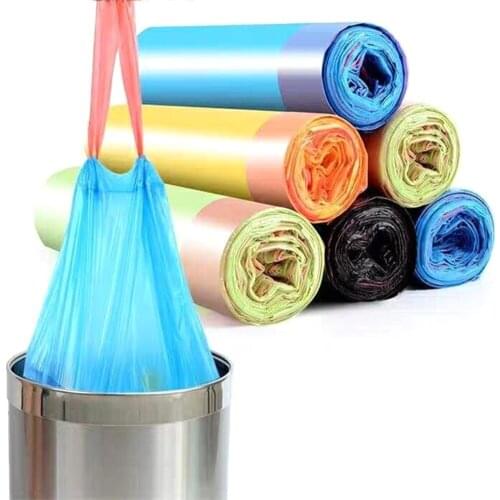 15PCS Drawstring Trash Bag Waste Trash Garbage Bags Kitchen Bathroom Clean Up Dirty-Free Drawstring Garbage Bag