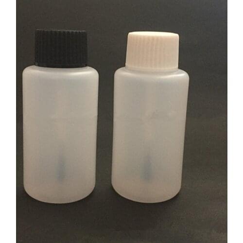 30ml Empty white PET Essential Oil Container With Brush Cap, 1oz Brown Nail Polish PET Bottle F212
