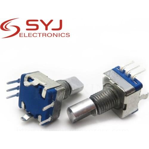 5pcs/lot Half axis rotary encoder, handle length 15mm code switch/ EC11 / digital potentiometer with switch 5Pin In Stock