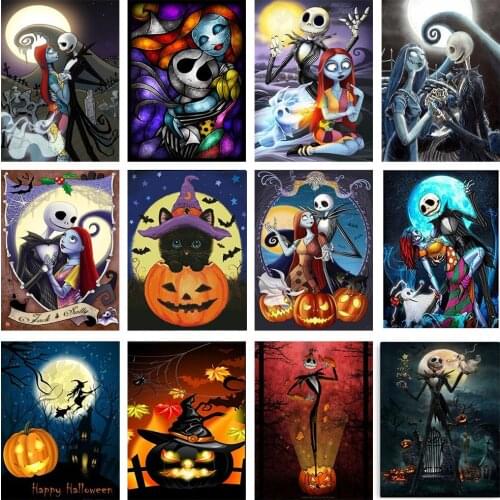 5d Diamond Painting Diy Halloween Mosaic Full Diamond Painting Skull Cross Stitch Kit Home Decoration Wall Decoration Gift