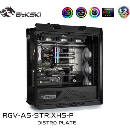 BYKSKI Way Edge Water Tank For ASUS ROG STRIX HELIOS GX601 Chassis RGB Rectangle Tank RGB RBW, RGV-AS-STRIXHS-P cooler
