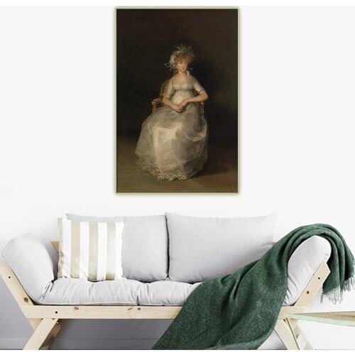 Citon Francisco Goya《The Countess of Chinchon》Canvas Oil Painting Artwork Poster Picture Wall Background Decor Home Decoration